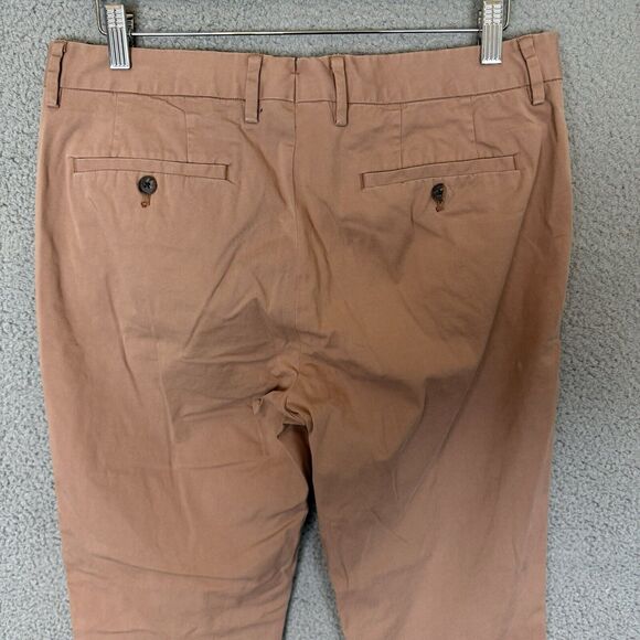 Bonobos Pants Men's 34x30 Brown Straight Cotton Blend Flat Front Casual - Picture 4 of 8